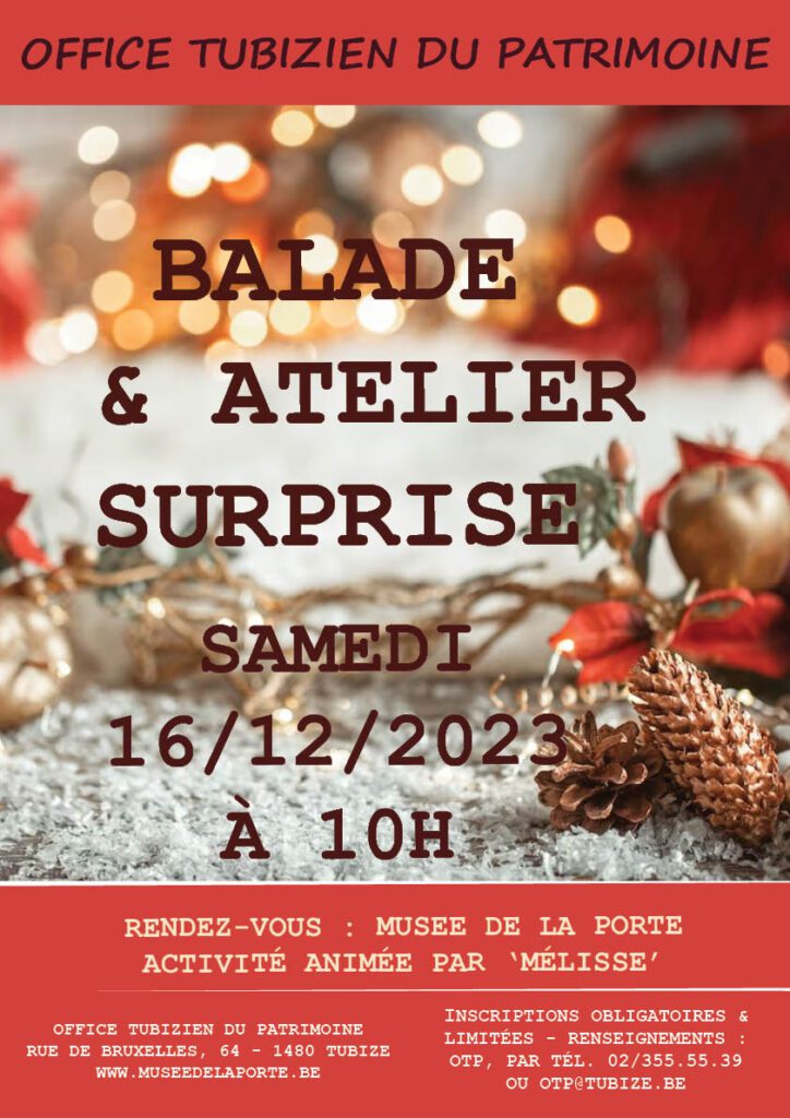 OTP – Balade & atelier surprise – 16/12/2023 à 10H